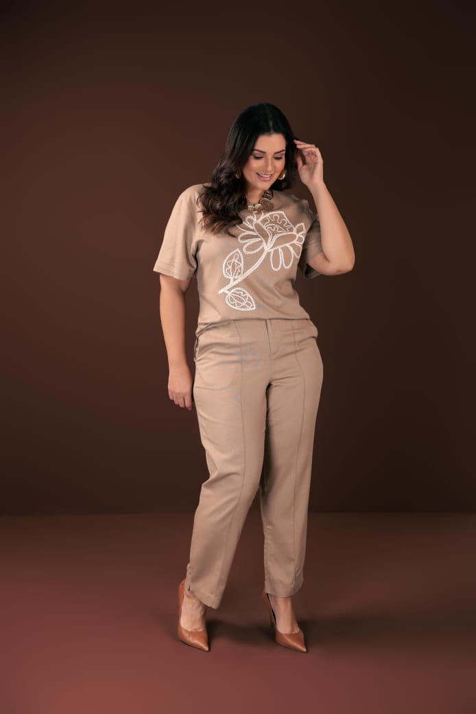 Conjunto de Linho Bordado