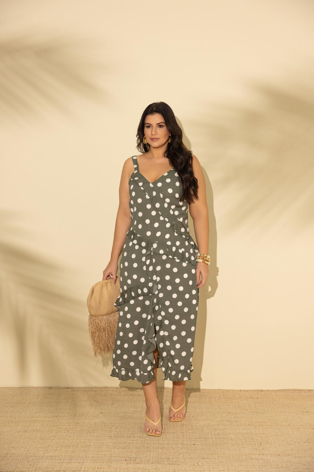 Vestido crepe de poa