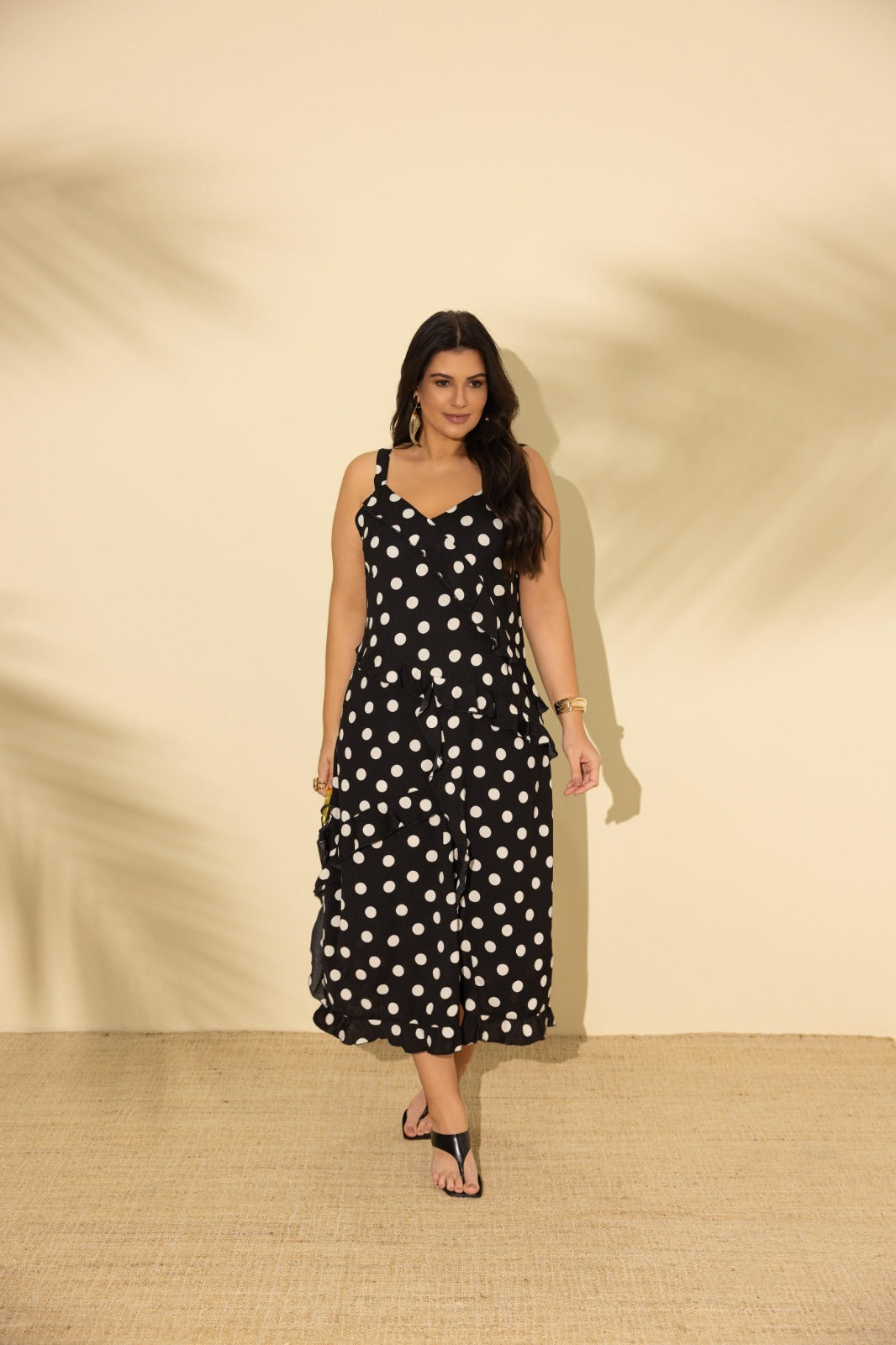 Vestido crepe de poa