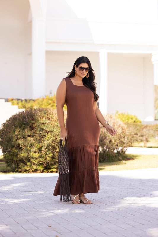 Vestido de viscose